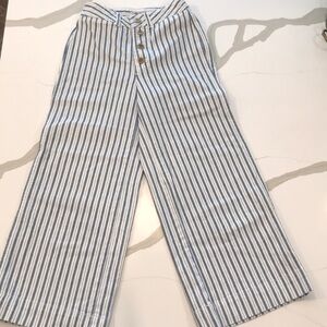 Madewell Emmett Wide Leg Striped Crop Pants Size 24